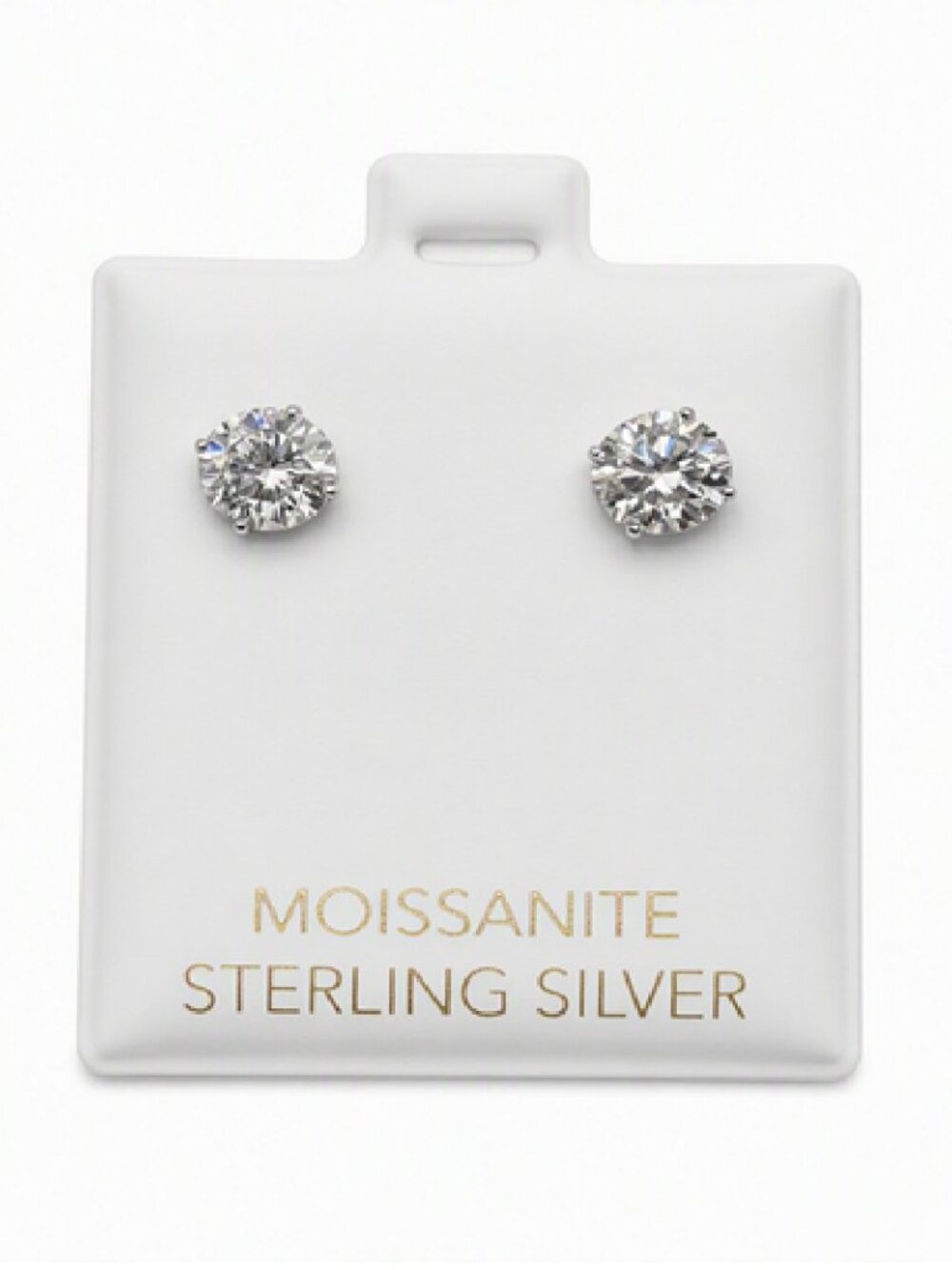 Moissanite 1.0 Carat Serling Silver 925 Stud Earrings & GRA Certificate